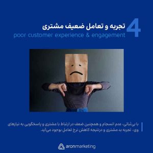 نداشتن زیرساخت بازاریابی و تجربه مشتری ضعیف - مشاوره بازاریابی آرون